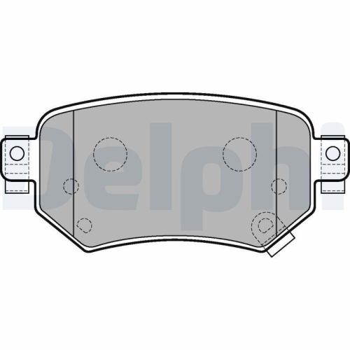 Placute frana Mazda 6 Box / Estate (Gj), 6 Estate (Gj, 6 Sedan (Gj, 2.0, 2.2 D, 2.2 D AWD, 2.5, 2.0 (GJEFW), 2.2 D (GJ2FW), 2.0 (GJ2, GL2, GL6), 2.0 (GJEFP), 2.2 D (GJ2FP), 2.5 (GJ5FP), punte spate, cu indicator uzura acustic, DELPHI
