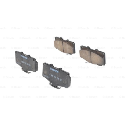 Set placute frana BOSCH 0986424268 fata Toyota 4 Runner (Kzn18, Vzn18, Rzn18) Hilux 2 Pick-Up (Rn6, Rn5, Ln6, Yn6, Yn5, Ln5) 4 Runner (Rn10, Vzn13, Vzn10, Rn13) Land Cruiser (Pzj7, Kzj7, Hzj7, Bj7, L