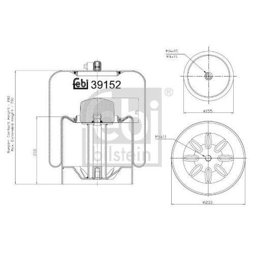 FEBI BILSTEIN Burduf, suspensie pneumatica