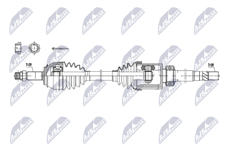 Planetara Nissan Qashqai (J11) 1.6 DCI 2013-; partea din fata, dreapta, cutie viteze manuala; NTY, aftermarket