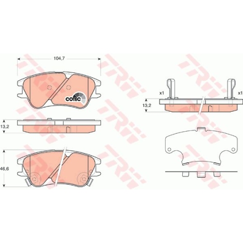 Placute frana TRW GDB3377, Fata