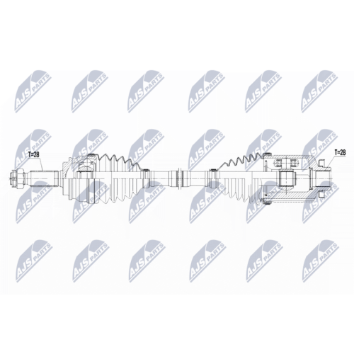 Planetara Jeep Compass 2wd 2.4 2014-, CV Automata, Dreapta, NPW-CH-056