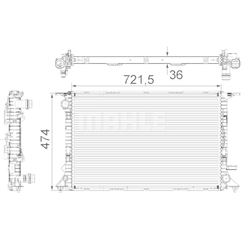 MAHLE Radiator, racire motor BEHR