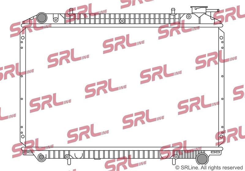 Radiator Nissan Serena (Esp) 92-02, motor: 2.3 D, diam int/ext 35/42, 685x423x24, SRLine, Aluminiu/ Plastic brazat, 214109C600
