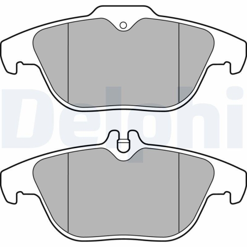 Placute frana Mercedes C-Class (W204), C-Class T-Model (S204), E-Class (W212), E-Class Convertible (A207), E-Class Coupe (C207), Glk-Class (X204), punte spate, pregatit pentru senzor uzura; DELPHI