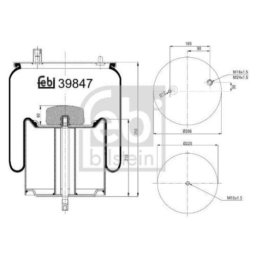 FEBI BILSTEIN Burduf, suspensie pneumatica
