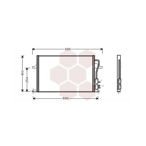 VAN WEZEL Condensator, climatizare