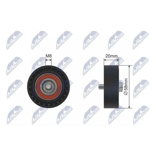 Rola intinzator curea transmisie Audi A1; Seat Alhambra, Ibiza 4, Ibiza 4 Sc, Ibiza 4 St; Skoda Fabia 2, Scala; Vw Beetle, Cc B7, Eos, Golf Plus 5, Golf 5 1.4-1.6 11.2005-, 435-00