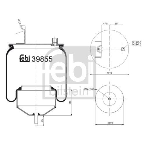 FEBI BILSTEIN Burduf, suspensie pneumatica