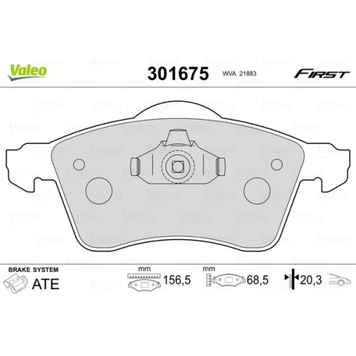 VALEO set placute frana,frana disc FIRST