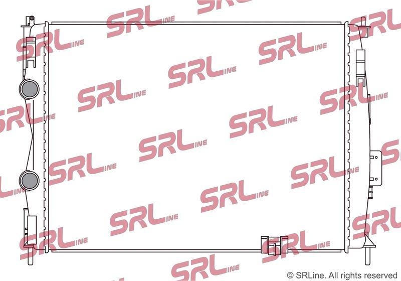 Radiator Nissan Qashqai 07-13, motor: 2.0, 590x448x26, SRLine, Aluminiu/ Plastic brazat, 21410JD21B