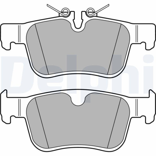 Placute frana Volvo S90 2 (234), Xc60 2 (246), 2.0, B5 Mild Hybrid AWD, D3, D4 AWD, D5 AWD, T8 Plug-in Hybrid AWD, punte spate, pregatit pentru senzor uzura; DELPHI