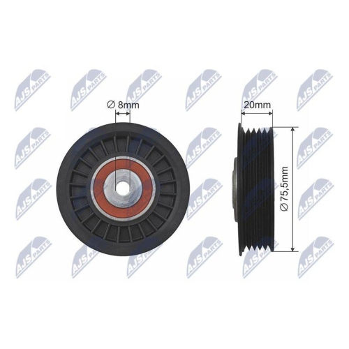 Rola intinzator curea transmisie Audi A3, A4 B5, A4 B6, A6 C5; Skoda Superb I; Vw Bora, Bora I, Golf 4, New Beetle, Passat B5, Passat B5.5 1.9d, 2.0d 08.98-09.10, 345-22