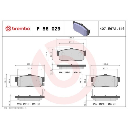 Placute frana Infiniti I30; Nissan 100nx (B13), Almera I (N15), Almera I Hatchback (N15), Almera 2 (N16), Almera 2 Hatchback (N16), Bluebird (U13, Maxima / Maxima Qx 4 (A32), Maxima / Maxima Qx 4 Station Wagon (A32), Maxima / Maxima Qx 5 (A33), Primera Tr