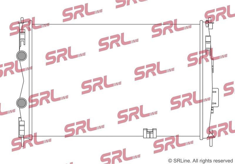 Radiator Nissan Qashqai 07-13, motor: 2.0 dci, diam int/ext 35/35, 630x440x26, SRLine, Aluminiu/ Plastic brazat, 21400JD70A; 21400JD71B