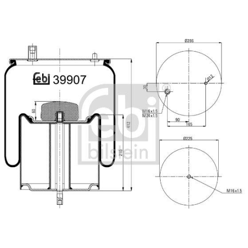 FEBI BILSTEIN Burduf, suspensie pneumatica
