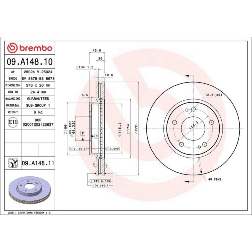 Set disc frana Mitsubishi Eclipse Cabriolet (D5 A) 05.99-12.05, Galant Ix Sedan (Dj Ed Ef) 10.03-, Galant 8 (Ea) 09.96-10.04, Lancer 7 (Cs A Ct A) 01.00-12.13, Lancer 7 Estate (Cs W Ct W) 09.03-12.08, Outlander I (Cu W) 03.01-07.08, Space Runner (N6 W) 08