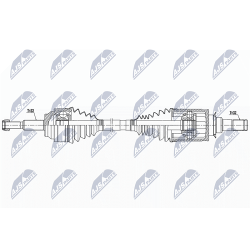 Planetara Jeep Grand Cherokee 5.7, 3.0crdi 2013-2020, Dodge Durango 5.7 2013-2020, Spate Axle 195mm, Stanga, Dreapta, NPW-CH-128