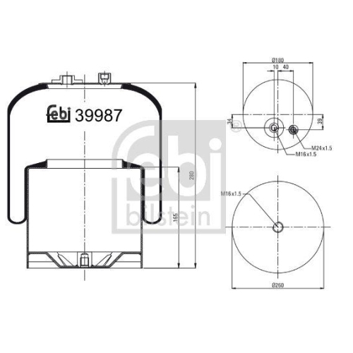 FEBI BILSTEIN Burduf, suspensie pneumatica