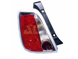 Stop spate lampa Fiat 500 (312), 03.07-, spate, omologare ECE, fara suport bec, argintiu, 51787494; 51885548, Stanga