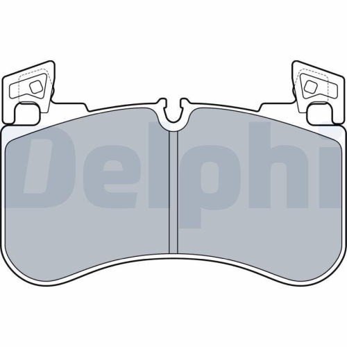 Placute frana Land Rover Defender Estate (L663), Defender Van (L663), Discovery 5 (L462), Discovery 5 Van (L462), Range Rover 4 (L405), Range Rover Sport 2 (L494), punte fata, pregatit pentru senzor uzura; DELPHI