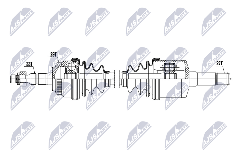 Planetara Opel Astra G 2.2 DTI 2002-, Zafira A 2.2 DTI 2002-, Vectra B 2.2 DTI 2000-; partea dreapta cutie viteze manuala / automata; 93171793; NTY, aftermarket