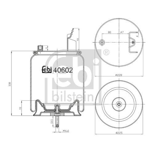 FEBI BILSTEIN Burduf, suspensie pneumatica