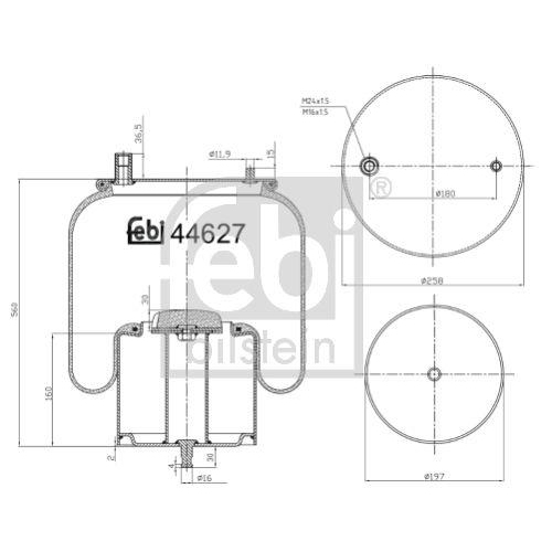 FEBI BILSTEIN Burduf, suspensie pneumatica