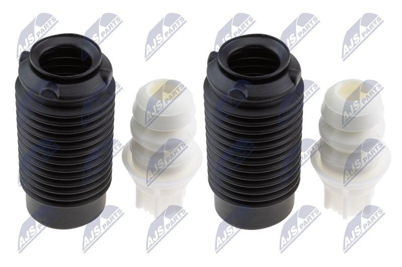 Capac protectie, burduf amortizor Fiat 500 2007-, Idea 2004-2012, Panda 2004-2013, Punto 1999-2011, Ford Ka 2008-2016, Lancia Musa 2004-2012, Ypsilon 2003-2011; set, partea din fata; 50701077; NTY, aftermarket