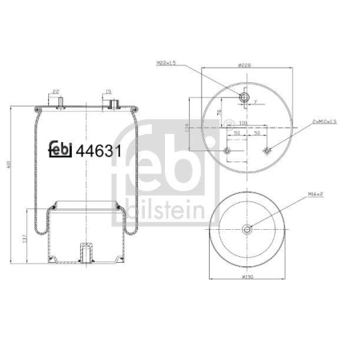 FEBI BILSTEIN Burduf, suspensie pneumatica