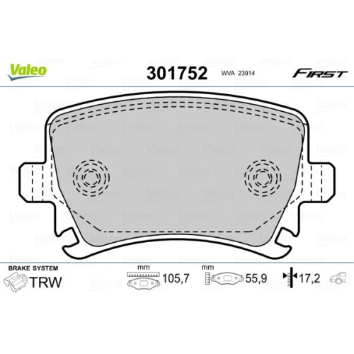 VALEO set placute frana,frana disc FIRST