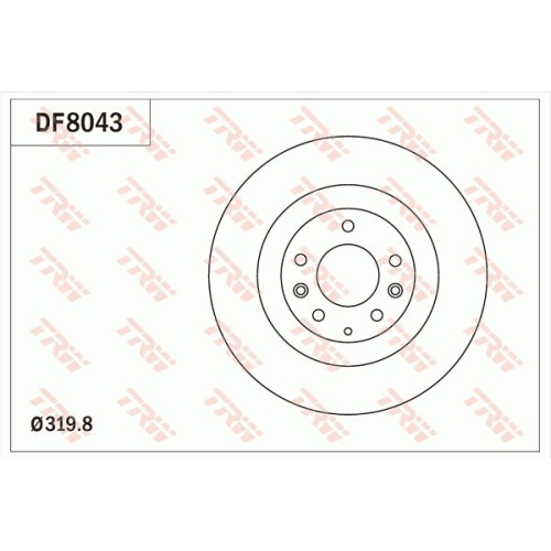 Disc frana Trw DF8043, parte montare : Punte fata