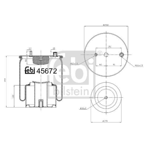 FEBI BILSTEIN Burduf, suspensie pneumatica