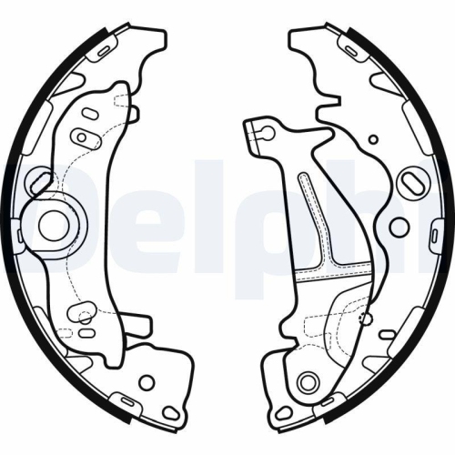Saboti frana Hyundai H-1 / Starex Bus (A1), H-1 Cargo (Tq), H-1 Travel (Tq), 2.4 4WD, 2.5 CRDI, punte Spate, DELPHI