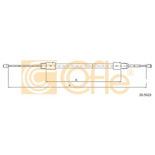 Cablu frana mana Mercedes-Benz A-Class (W168) Cofle 109323, parte montare : stanga, spate