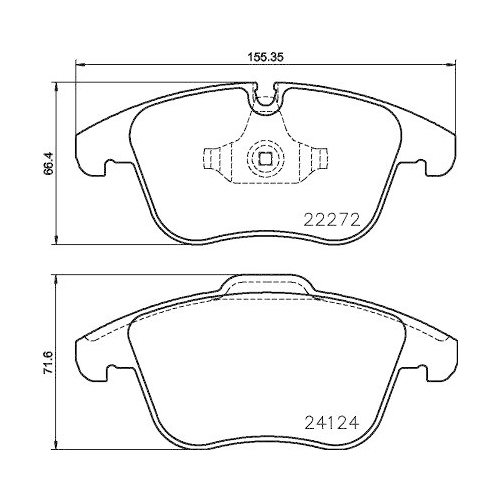 Placute frana Jaguar S-Type 2 (X200) 10.98-12.08, Xe (X760) 03.15-, Xf I (X250) 03.08-04.15, Xf Sportbrake (X250) 09.12-12.15, Xj (X350 X358) 03.03-03.09, Xj (X351) 10.09-, Fata, BREMBO