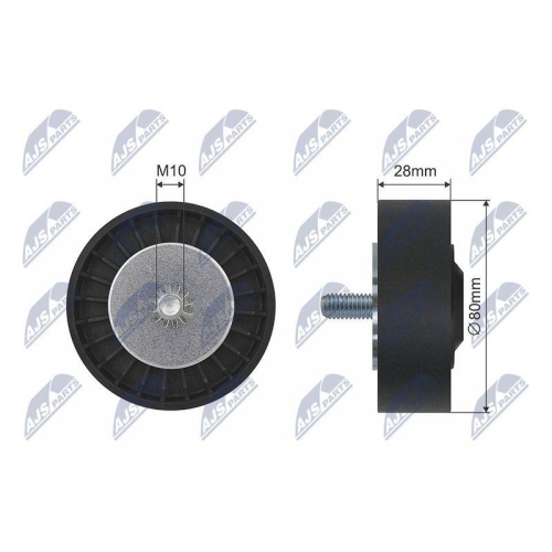 Rola intinzator curea transmisie Bmw Seria 1 (E81), 1 (E82), 1 (E87), 1 (E88), 3 (E90), 3 (E91), 3 (E92), 3 (E93), 5 (E60), 5 (E61), 5 (F10), 5 (F11), Z4 (E89) 1.6-3.0d 06.2004-10.16, 481-05