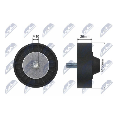 Rola intinzator curea transmisie Bmw Seria 1 (E81), 1 (E82), 1 (E87), 1 (E88), 3 (E90), 3 (E91), 3 (E92), 3 (E93), 5 (E60), 5 (E61), 6 (E63), 6 (E64), 7 (E65, E66, E67) 2.5, 3.0 09.2004-12.13, 483-26