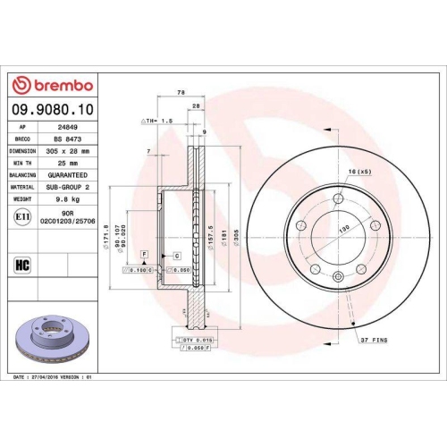 Set disc frana Nissan Interstar Box (X70) 04.02-, Interstar Bus (X70) 04.02-, Interstar (X70) 08.03-; Opel Movano A Box (X70) 01.99-, Movano A Bus (X70) 07.98-, Movano A (X70) 07.98-; Renault Master 2 Autobus (Jd) 03.98-, Master 2 Box (Fd) 07.98-, Master