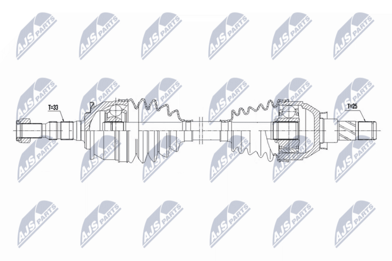 Planetara Opel Astra K 1.4 T, 1.6 T, 1.6 CDTI 2015-; partea stanga, cutie viteze manuala cu 6 viteze M32; 13367061; NTY, aftermarket