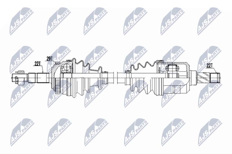 Planetara Opel Corsa B 1994-, Corsa C 2000-, Combo 2001-, Tigra 2004-; partea stanga, cutie viteze manuala; 26076892; NTY, aftermarket