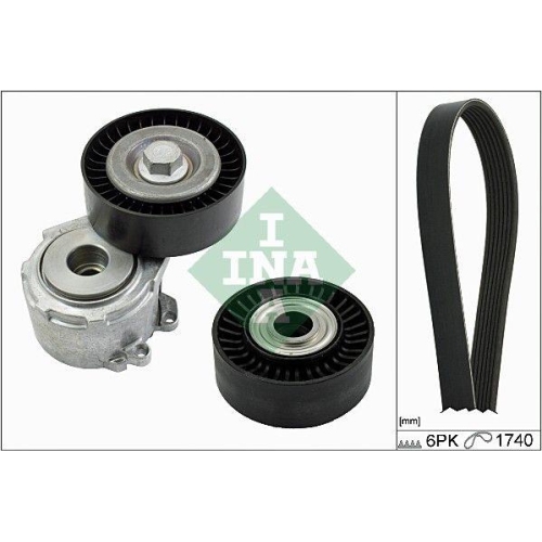 Set curea transmisie Citroen Xsara Picasso (N68) 09.99-06.12; Peugeot 206 Liftback (2a/C) 08.98-12.12, 206 Sw (2e/K) 07.02-, INA