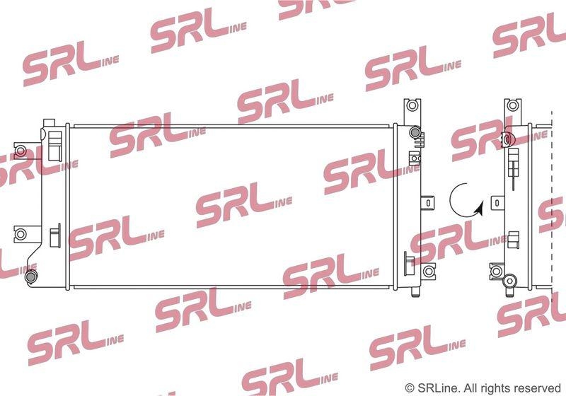 Radiator Nissan Leaf 17-, motor: EV, 635x308x12, SRLine, Aluminiu/ Plastic brazat, 214105SA0A; 214105SH0A