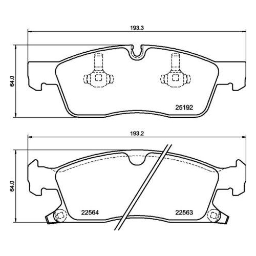 Placute frana Jeep Grand Cherokee 4 (Wk Wk2) 06.10-, Grand Cherokee Van (Wk2) 06.10-, Fata, BREMBO