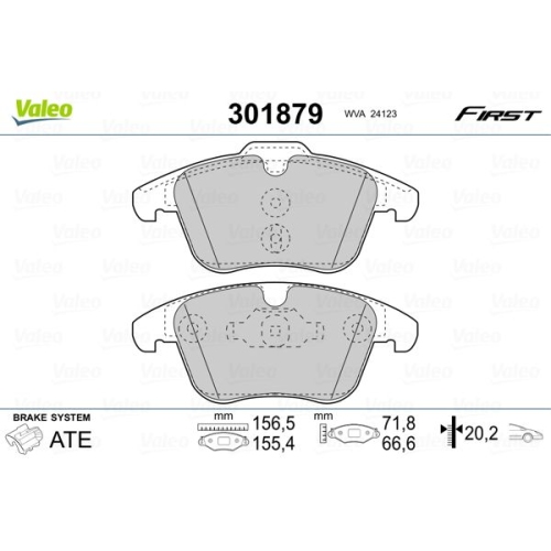 VALEO set placute frana,frana disc FIRST