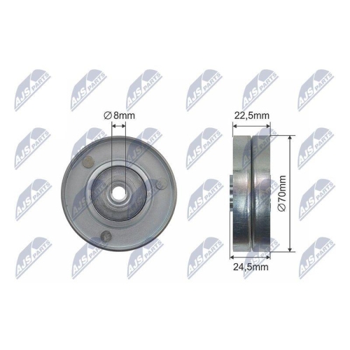 Rola intinzator curea transmisie Bmw Seria 3 (E46), 5 (E39), 7 (E38), X5 (E53); Land Rover Range Rover 3; Mg Mg Zt, Mg Zt- T; Opel Omega B; Rover 75, 75, 2.0d, 2.5d, 3.0d 02.98-08.12, 407-14