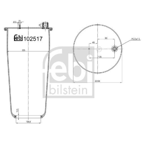 FEBI BILSTEIN Burduf, suspensie pneumatica