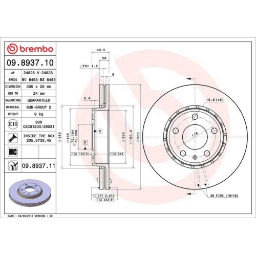 Set disc frana Nissan Primastar Autobus (X83) 03.01-, Primastar Box (X83) 09.02-, Primastar Platform / Chassis (X83) 07.02-; Opel Vivaro A Box (X83) 08.01-10.15, Vivaro A Bus (X83) 08.01-10.15, Vivaro A (X83) 02.01-07.14; Renault Trafic 2 Box (Fl) 03.01-,
