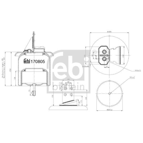 FEBI BILSTEIN Burduf, suspensie pneumatica