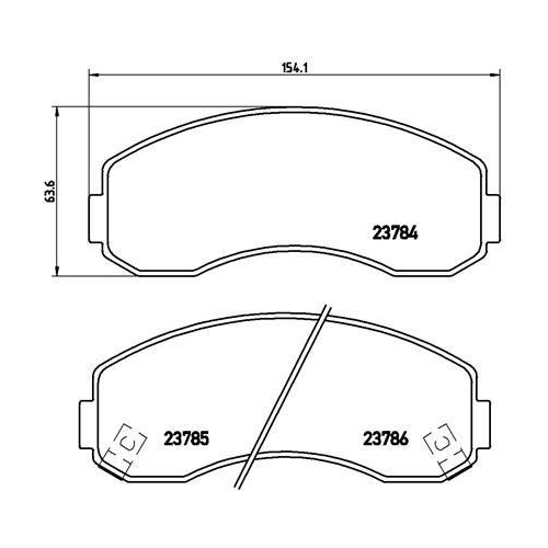 Placute frana Kia K2500 (Sd) 06.01-, K2700 (Sd) 10.99-, K2700 01.04-, K2900 01.08-, Fata, BREMBO